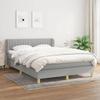 VidaXL Divan Bed with Mattress Light Grey 140x190cm Fabric - Model 3126957