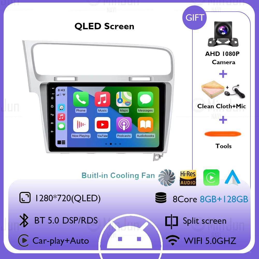 Android 14 Car Radio For Volkswagen VW Golf 7 MK7 GTI 2011-2021 Wireless Carplay Auto Radio Multimedia Player Navigation GPS DSP
