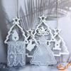 Set of 2 Festival Silicone Casting Moulds Earring Moulds Hand-Making Supplies for Christmas Decorations Easy to Use