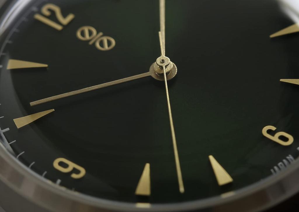 SIS Classic Sweep Hand Echtleder Grün Uhr, Sekunde, 1/4 Uhrwerk, Herrenuhr, Armband,