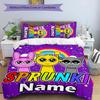 3pcs SPRUNKI5 Cover Set - Personalized Name, HD Printed Bedding with 1 Cover and 2 Pillowcases - Perfect for Home Decor, Easy Care