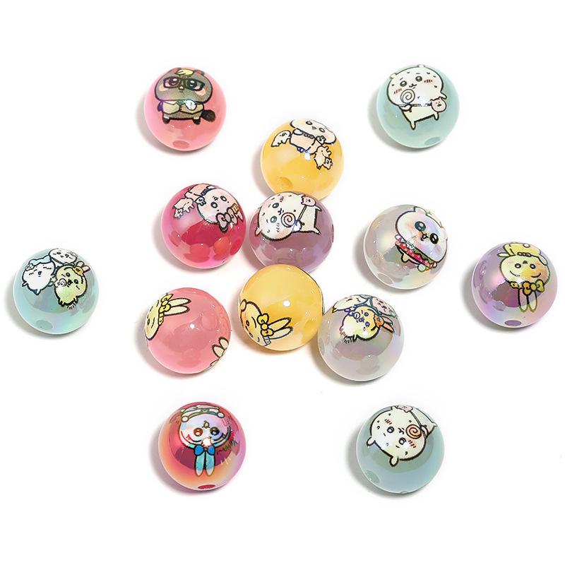 

Набор акриловых бусин с мультяшными животными для цепочки для телефона и декора ручки 16mm (20 pieces/package)