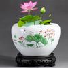 Großer Keramik-Lotus Seerose Hydroponischer Blumentopf ohne Abfluss