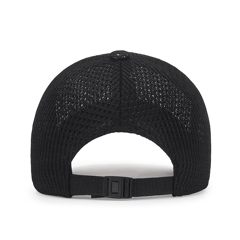 Summer Breathable Checkered Mesh Baseball Hat Men's Summer Travel Sun Protection Hat Fishing Baseball Hat