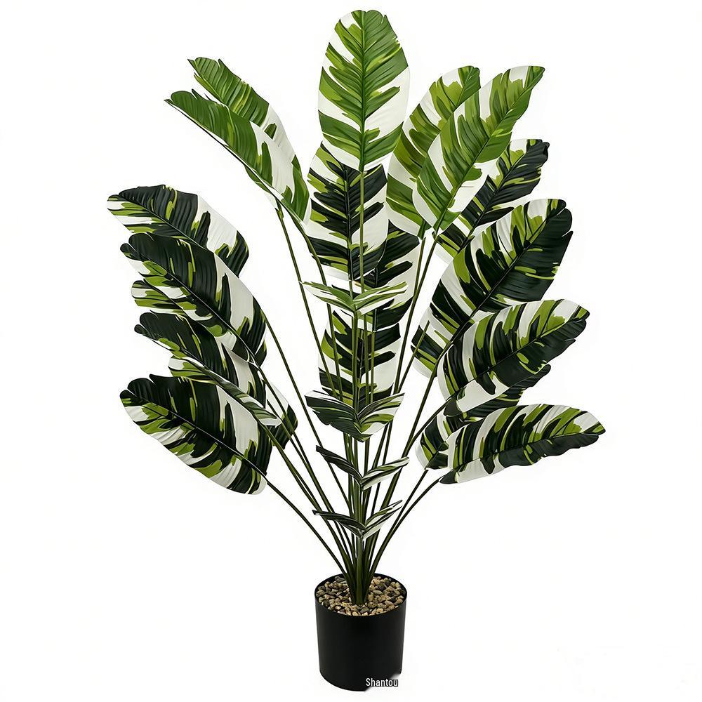 Nordic Large Bird of Paradise & Banana Leaf Fake Tree - 18 Heads for Garden Decoration & Landscaping