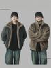 Unisex Reversible Cotton Canvas Coat with Plus Velvet - Winter Trendy American Style