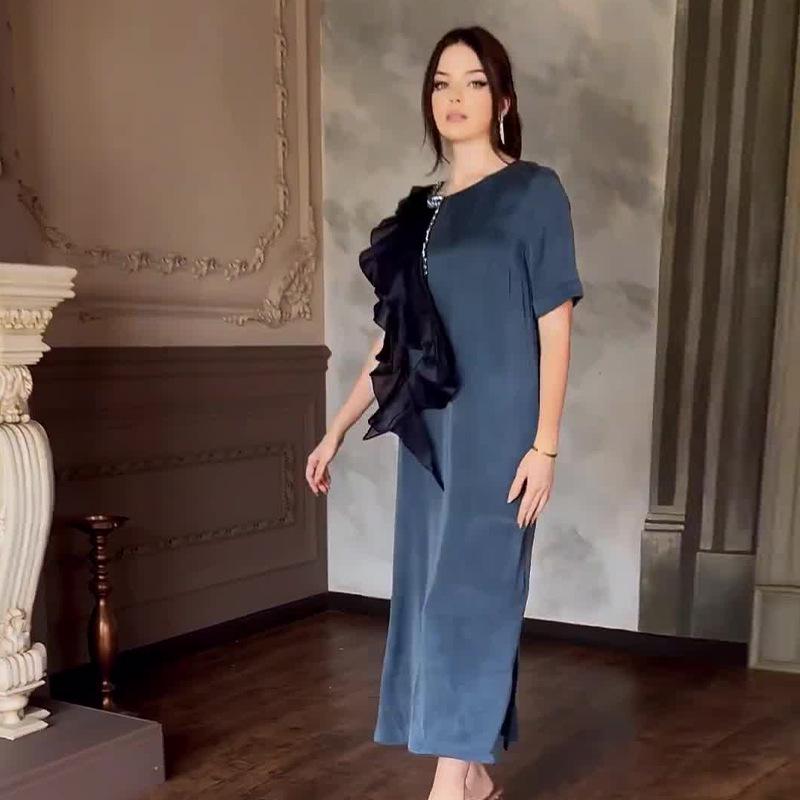 Rochie de vară 2024 pentru femei, modă, dantelă, plasă, croială slim