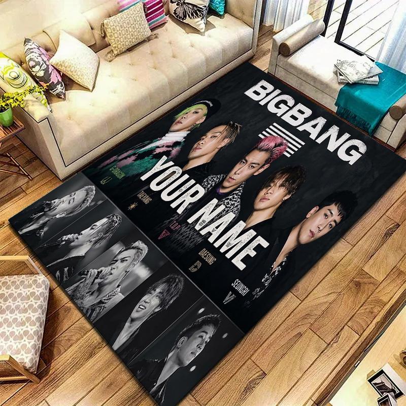 Bigbang Music Custom Name Carpet Rug For Living Room Bedroom Home Sofa Decoration Kids Play Nonslip Floor Mat