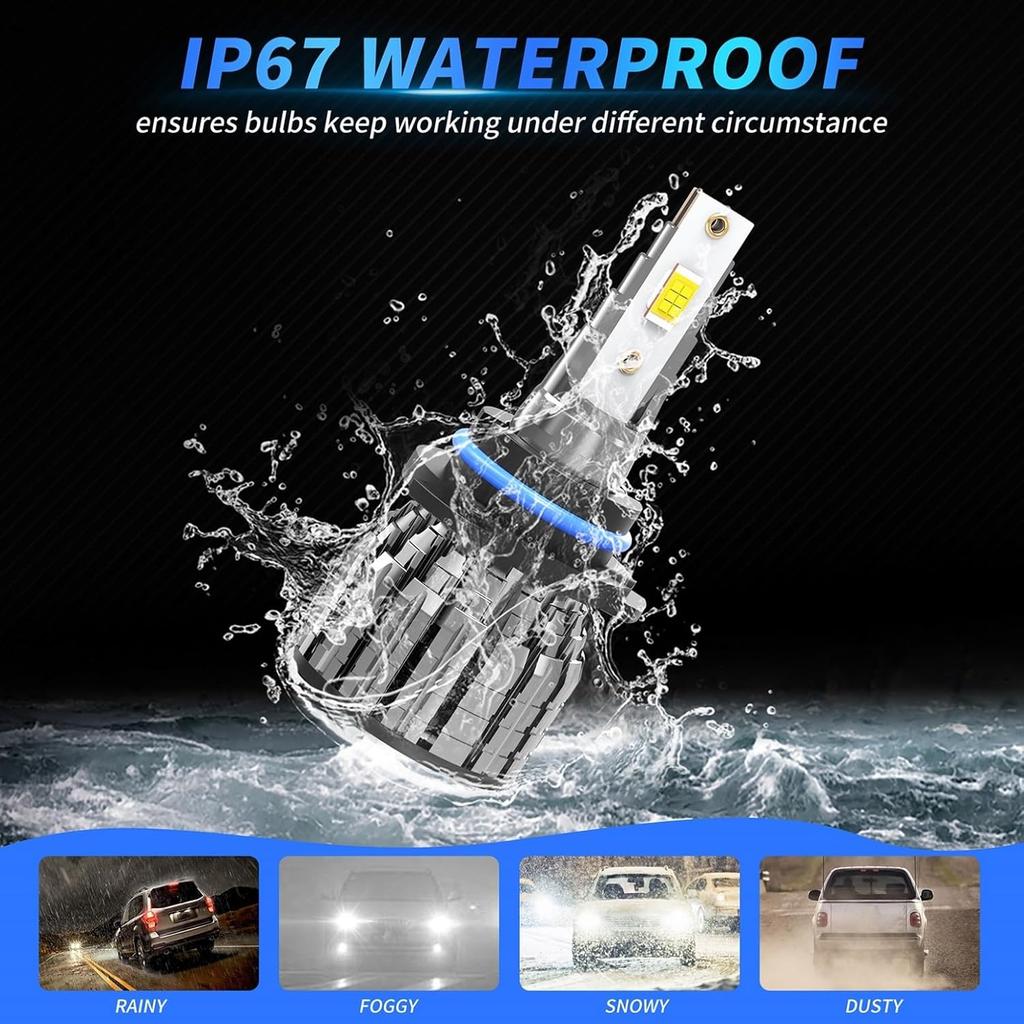 Lights Bulbs For Chevy Blazer 2000 2001 2002 2003 2004 2005, High Beam Low Beam And Fog Light Bulb Set, 6500K White Light, 500% Brightness, Plug And