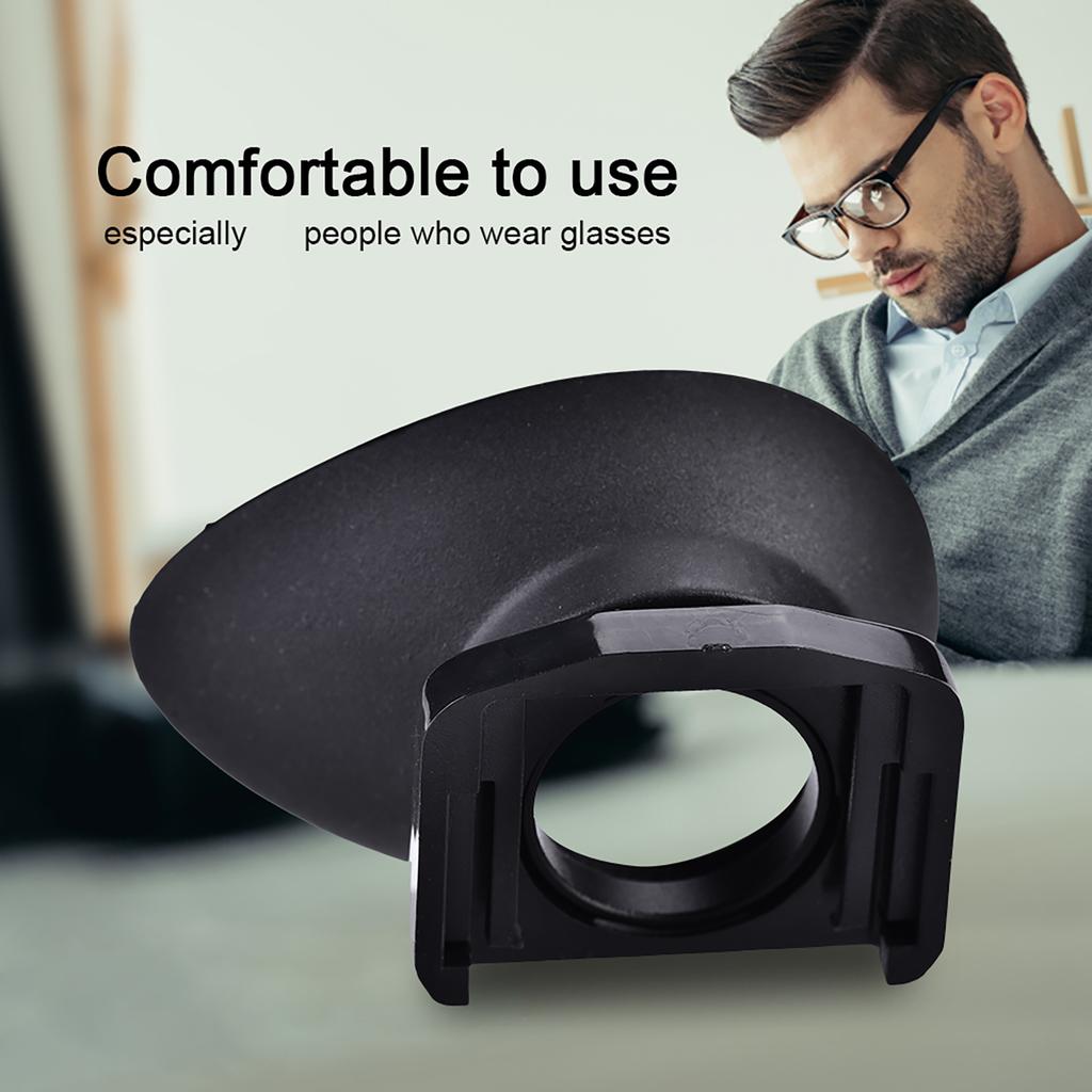 Plastic Camera Lens Eyepiece Eye Cup Black Accessory for Canon EOS 5DIII 1DX 7D