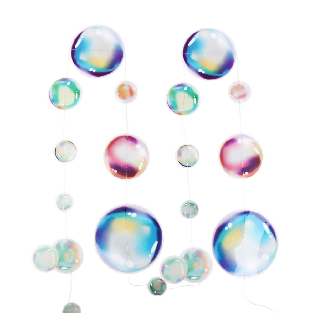 Round for Party Decor Bubble Circle Banner Wall Hanging Garlands Bubble Ribbon Bubble Paper Skewers