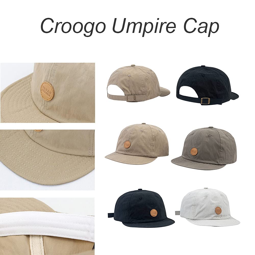 Croogo Schirmmütze Schiedsrichter BB Baseball Bestickt Brücke Kurz Klein Sonne Kurzschirm Sonnenschutz für und Wintermütze, Mütze, Mütze, Mütze, Mütze, Hut, Hut,