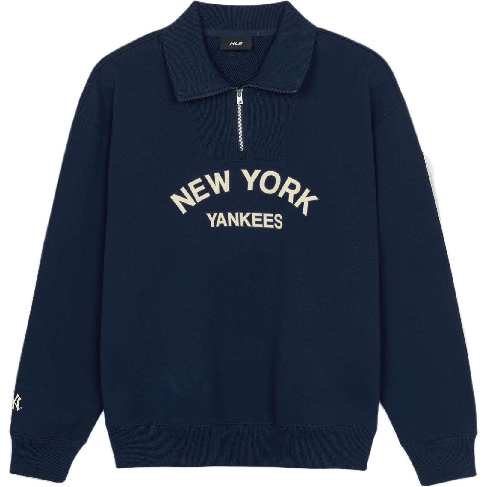 MLB New York Yankees Sweatshirt Unisex Navy Blue 3AMTV0244-50NYS XS