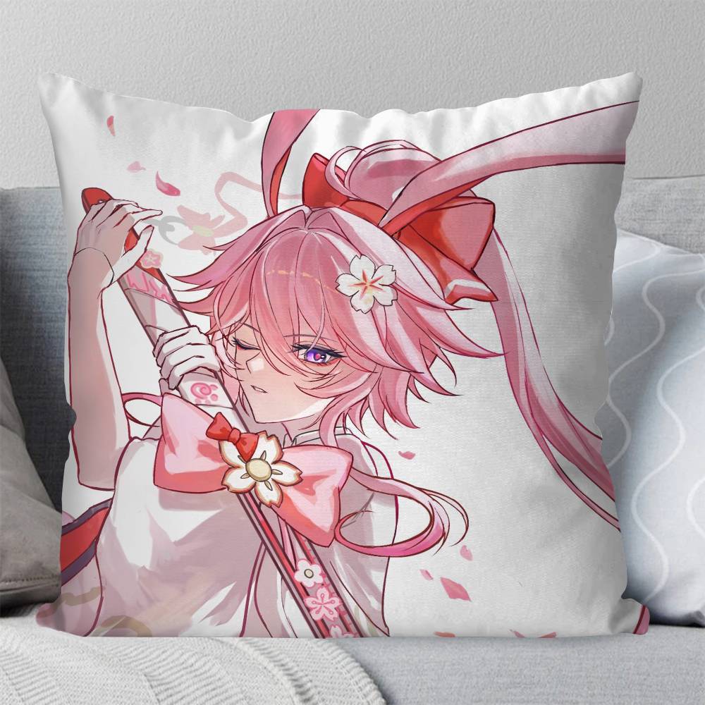 Evanescia Honkai SStar Rail Anime Pillow Case Fashion Square Pillowcase Bedroom Sofa Room Ins Decoration Leisure