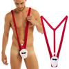 Christmas Reindeer Patterns Men Novelty G-String Thong Underwear for Stag Party