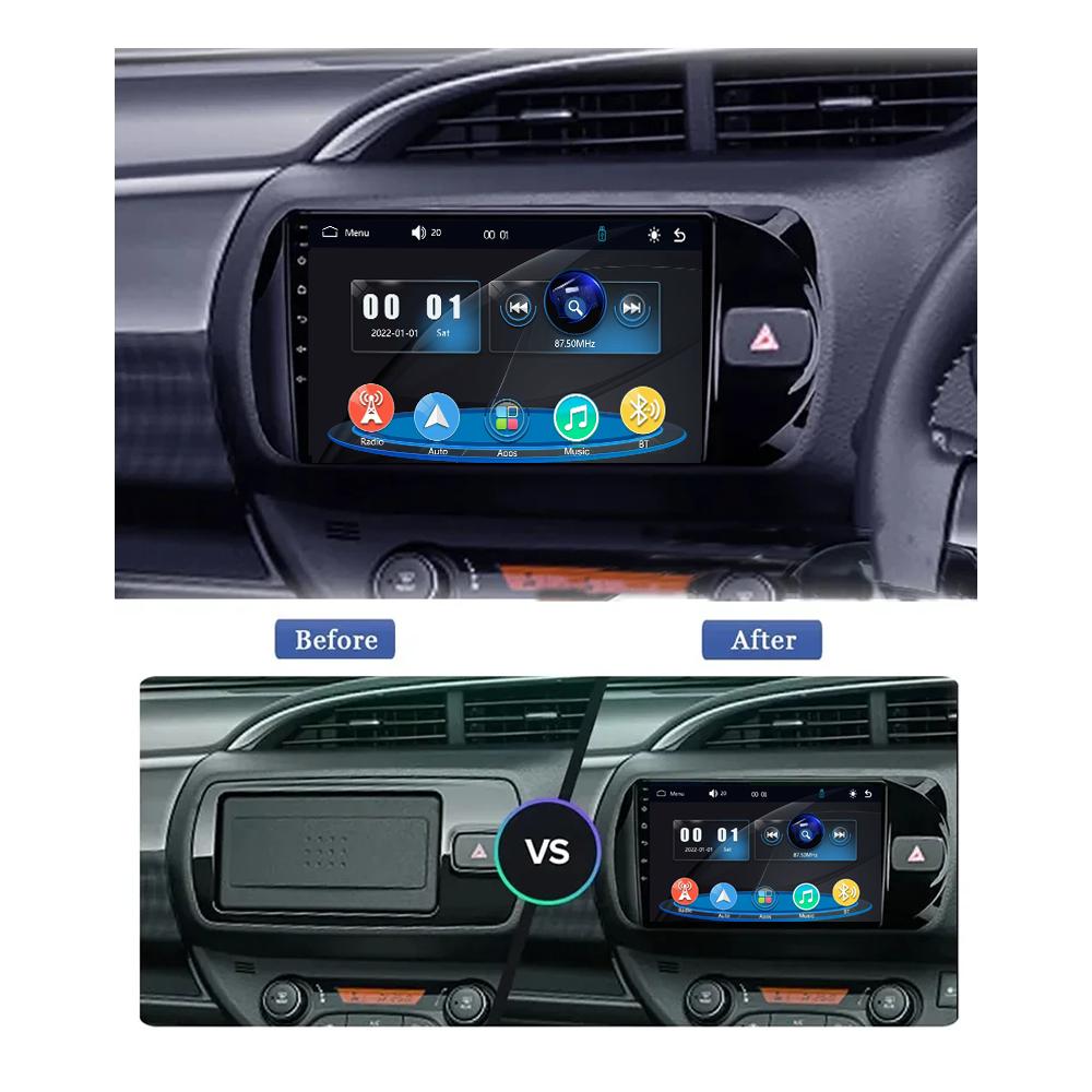 Icreative Car Radio Multimedia MP5 Player Head Unit Stereo BT For Toyota Vitz 2014-2020