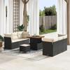 VidaXL 9-Piece Garden Sofa Set with Cushions Black 3363385
