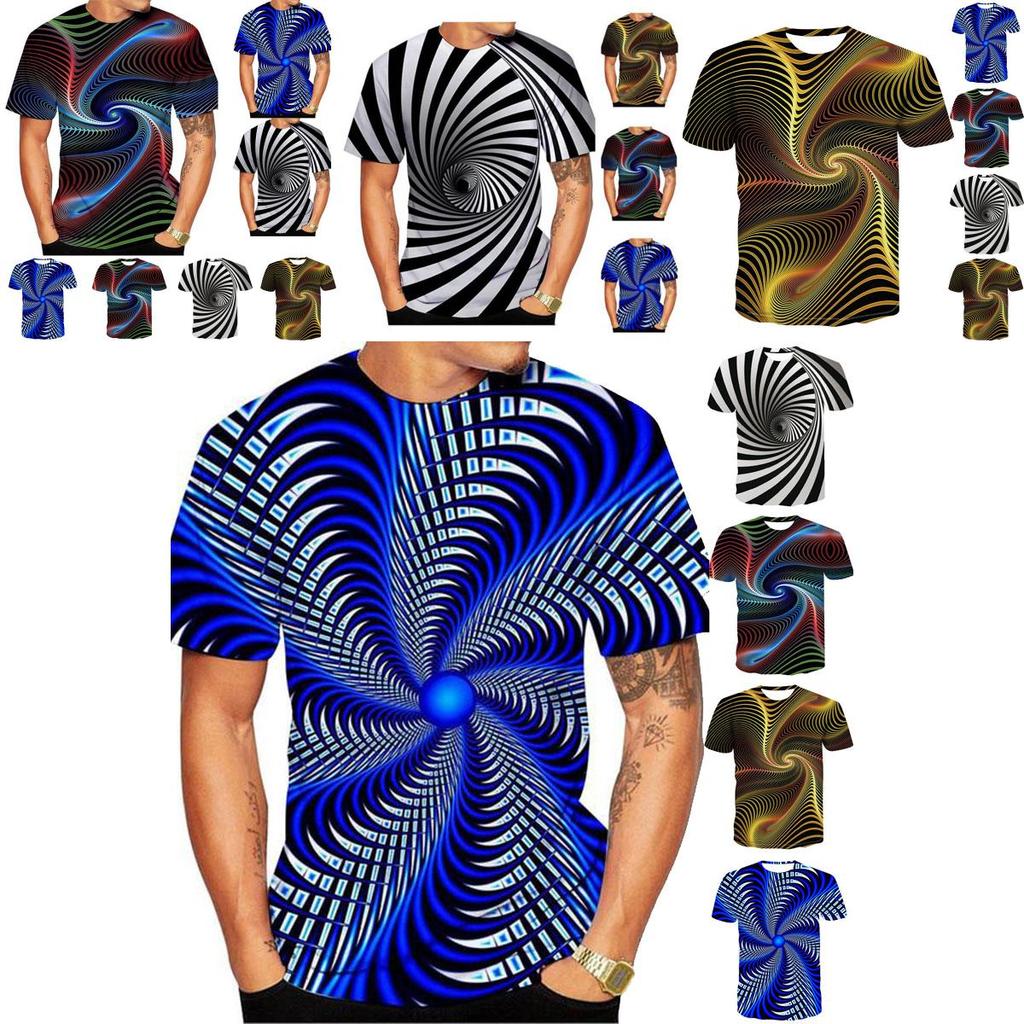Vivid Funny Hypnosis 3d T-shirt With Psychedelic Colorful Print For Men And Women