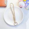 14CM Color Block Woven Plush Mobile Phone Lanyard & Anti-Lost Keychain Rope
