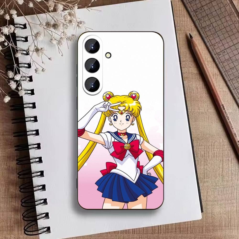 Cartoon F-Sailor M-Moons Phone Case For Samsung Galaxy A73,A72,A71,A70,A52,A51 Others Soft Black Cover