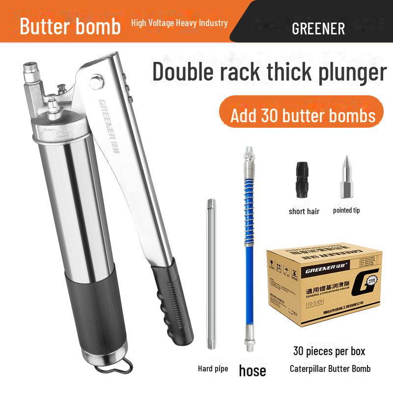 Green Forest High Pressure Excavator Grease Gun - Double Pressure Rod