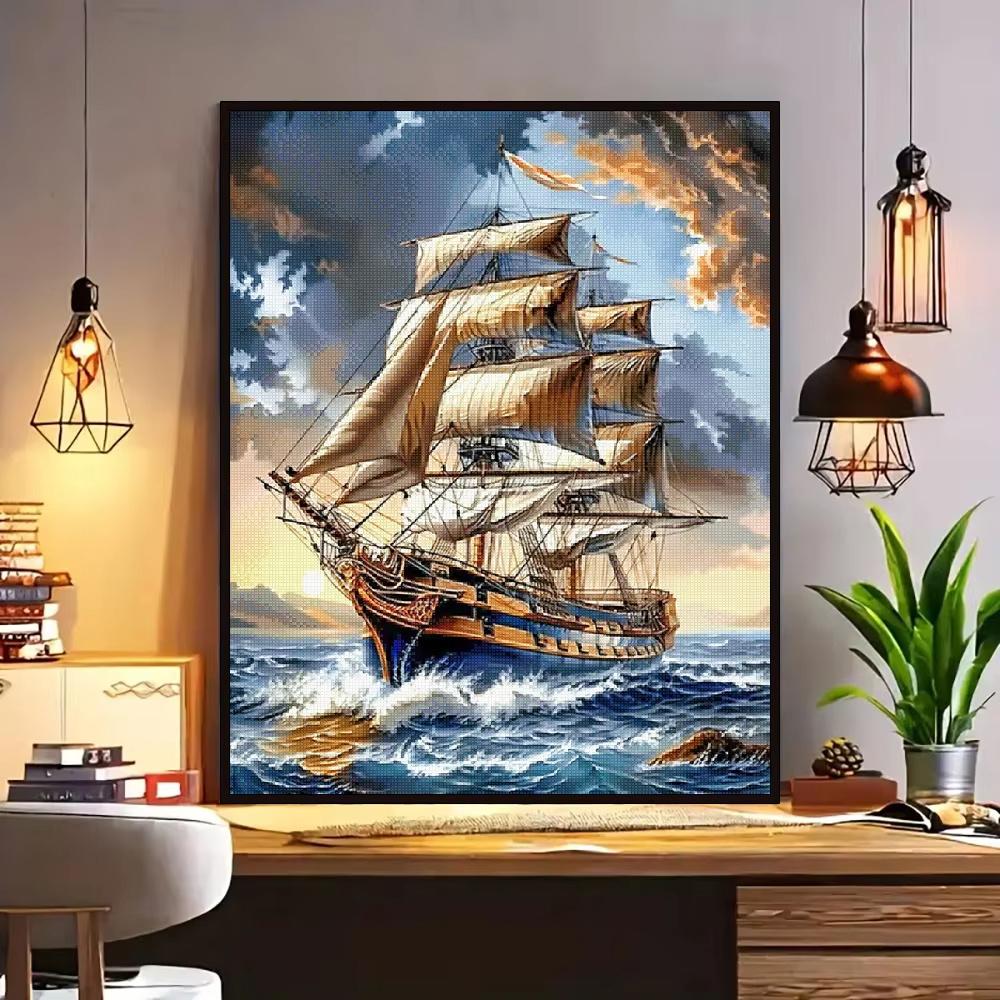 Seaside Scenery 5D Diamond Painting Kit Diamond Mosaic DIY Home Decor Gift for Adult Beginners New 2026