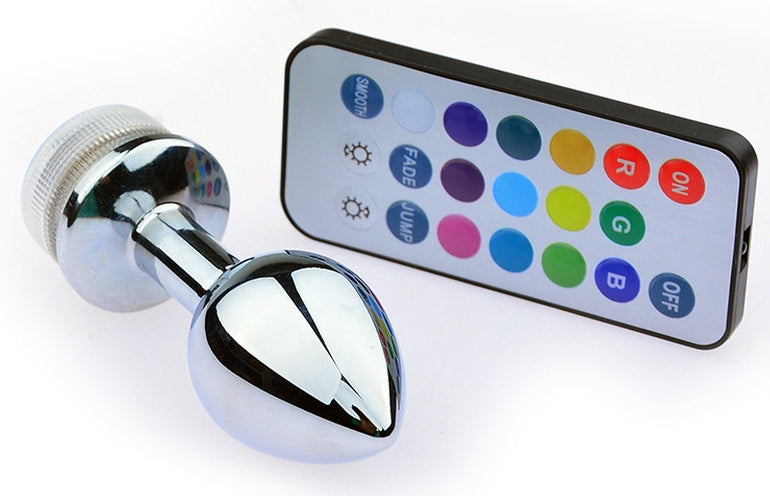 Plug Bijou lumineux Light Led M 7 x 3.4cm - Generique - Bijoux Anal