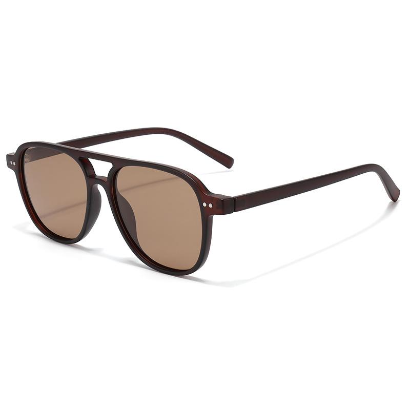 Vintage Men Women Big Polarized Sunglasses Men Square Shades Brand Designer UV400 Eyewear Oculos De Sol Double Beam Eyeglasses