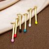 2 Piece Brass Charms 18K Real Gold Plated Multicolor Enamel Match 3D Pendants For DIY Necklace Making Findings 27mm x 2mm