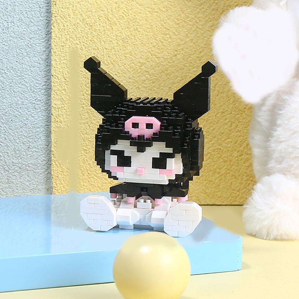 3D Kuromi Mini Cute Building Blocks Toys Kawaii Anime Figure Puzzles Model Kit