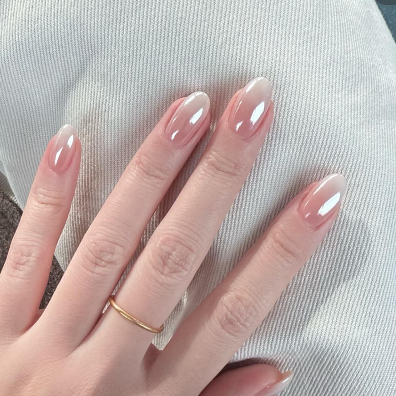 Французские Белые Градиентные Накладные Ногти - Хит Продаж Арт для Ногтей