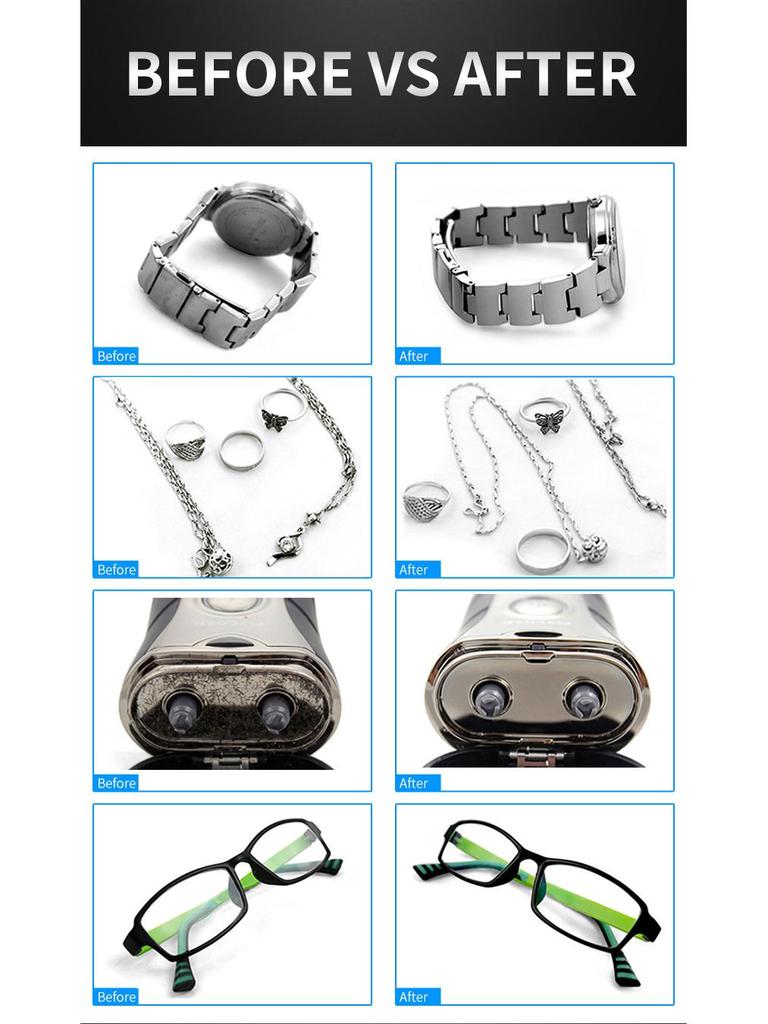 Ultraschallreiniger für Brillen, Uhren, Schmuck und Zahnprothesen.