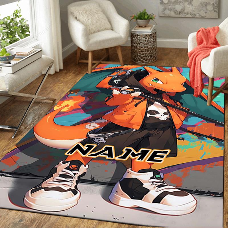 Custom 1Pc Pikachu Heartfelt Friendship Rug Office Carpet Indoor Outdoor Entrance Doormat Nonslip Soft And Comfortable Living Room D2915206