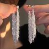 Waterfall Tassel Long Drop Earrings Luxury Minimalist Fashion Versatile Elegant Stud Earrings