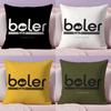 Fashion Brand B-Boler Cushion Cover Soft Short Plush Double-Sided Printing Home Decor Machine Washable Pillow Case Gift