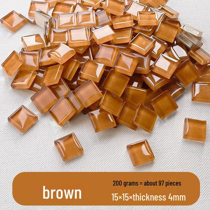 200g 1,5cm Transluzent 15mm Kristallmosaik DIY Handgemacht Buntes Glas Schnittpapier