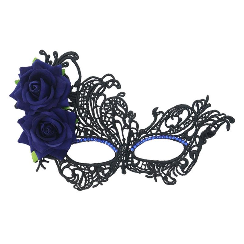 Damen Maskerade Maske mit Strasssteinen Ball Abschlussball Maske Venezianische Party Maske Halbgesichtsspitzenmaske Augenmaske Karnevalsmaske