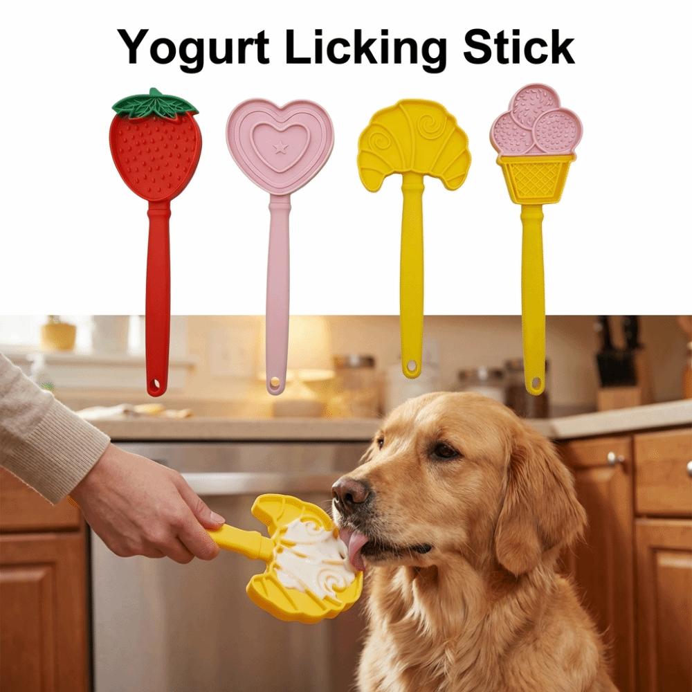 Silicone Pet Slow Feeder Stick Bite Resistant Creative Dog Lick Toys Easy To Clean Safety Pet Snack Dispenser Dog Dental Care