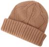 Mizuno Breath Thermo Fluffy Knit and Unisex Cap, Moisture-Wicking Heat-Generating, C2JWA602, Camel, (Head Circumference 55-60cm)