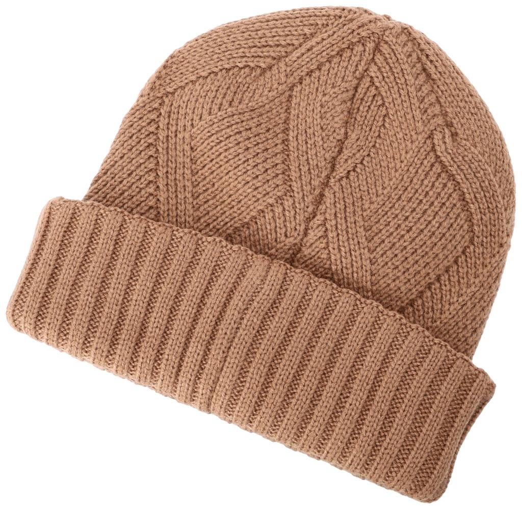 Mizuno Breath Thermo Fluffy Knit and Unisex Cap, Moisture-Wicking Heat-Generating, C2JWA602, Camel, (Head Circumference 55-60cm)