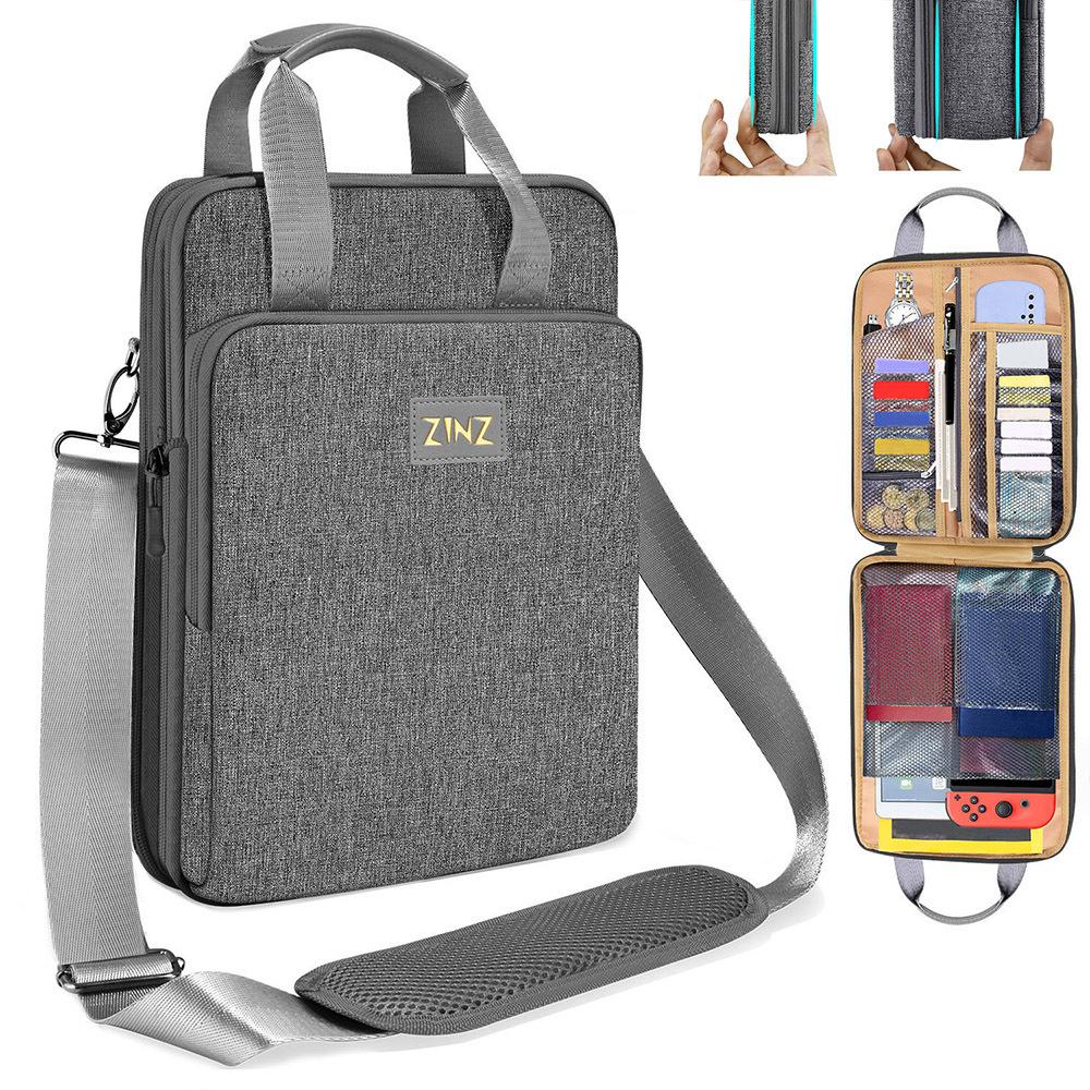 13-inch Laptop Shoulder Bag Messenger Bag Expandable Business Shoulder Bag Computer Bag Contrast Color