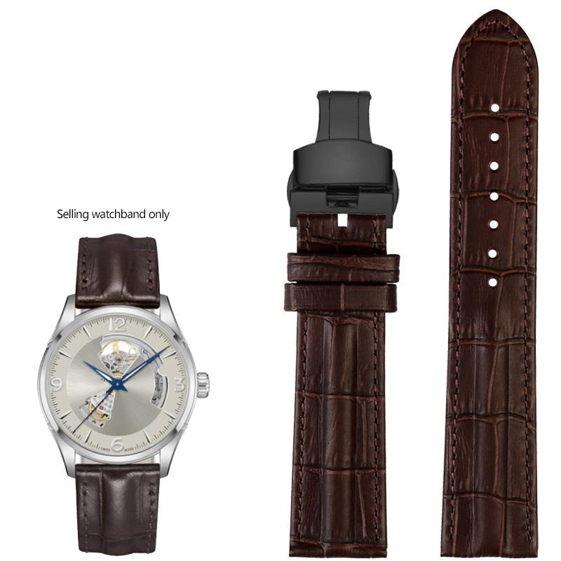 Echtes Leder Uhrenarmband Für Hamilton Khaki Field Jazz H70605731/H32705521 Herren Rindsleder Uhrenarmband Armband 20mm 22mm