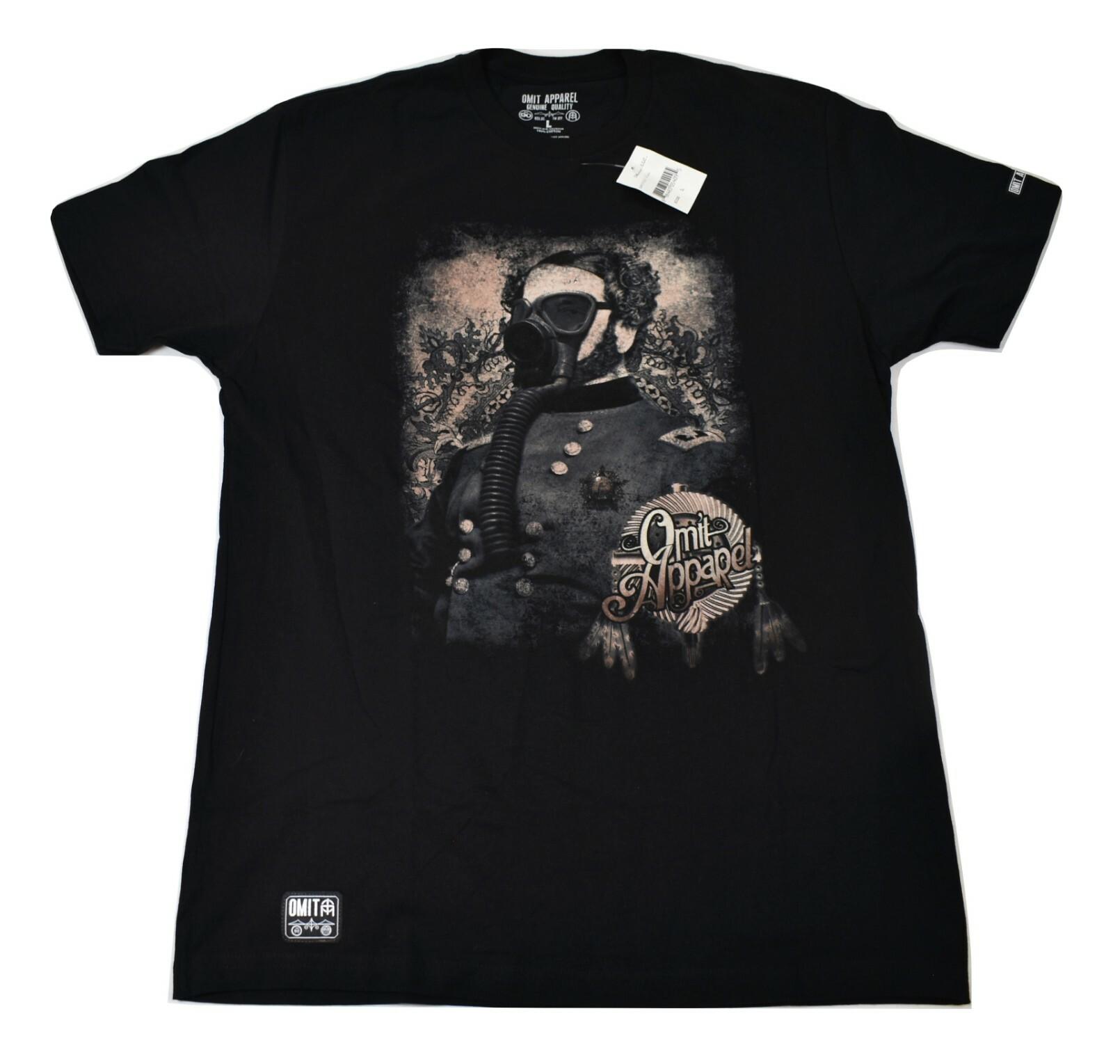 Omit Mens Blade Black Beard Black Tee Shirt New L L