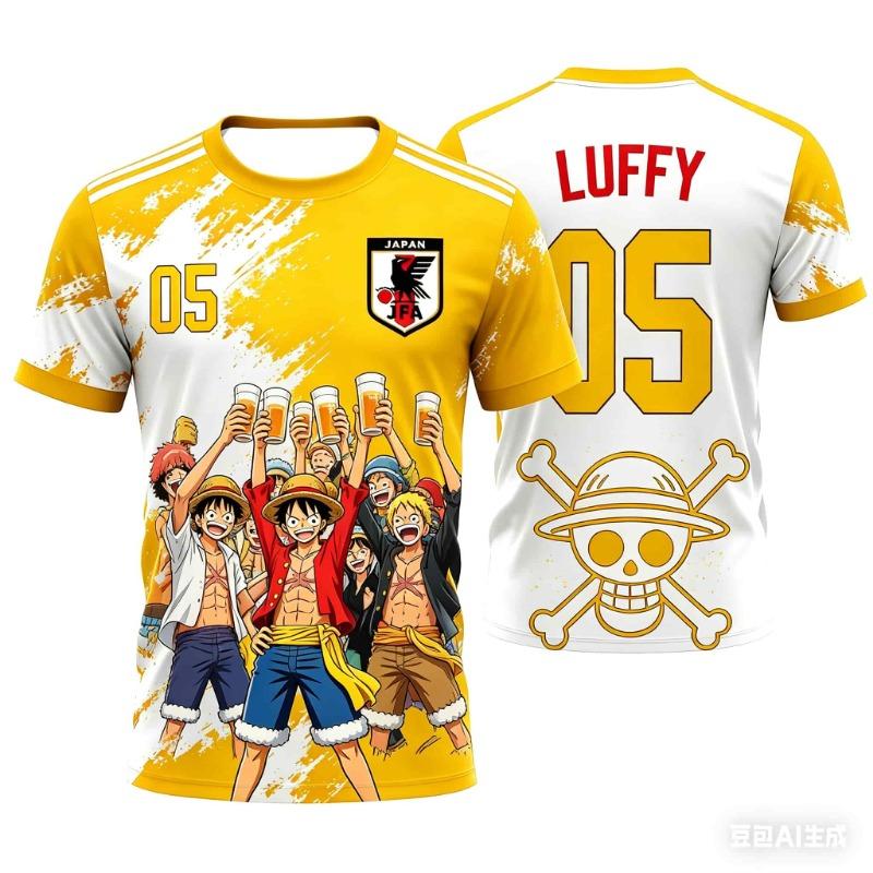 One Piece's Zoro Graphic T-shirt Japanese Anime Football Jerseys Sports Dry Quickly Men's T-Shirt Children's Clothing Tee Woman