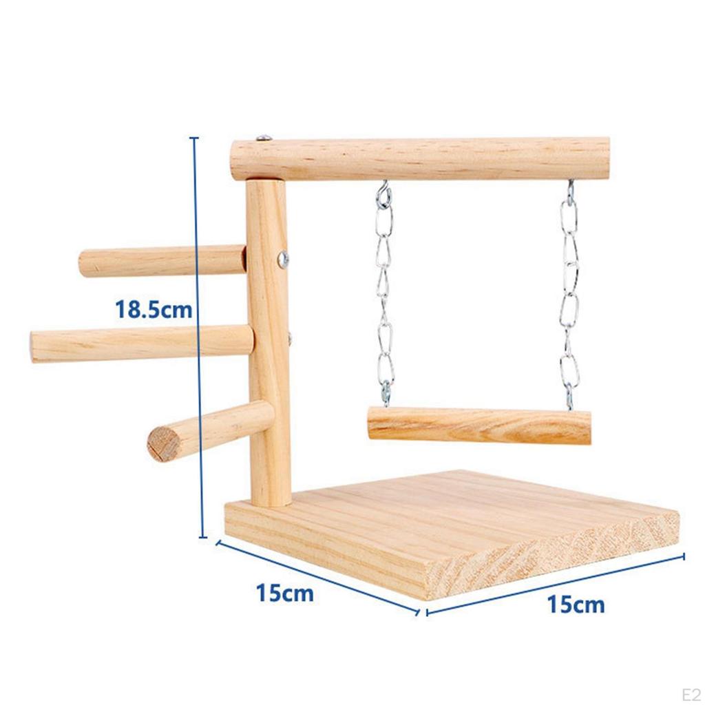 Bird Activity Center with Perch and Swing for Small Parrots