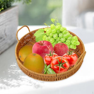 Elegant Handwoven Serving Tray for Home Kitchen Decor