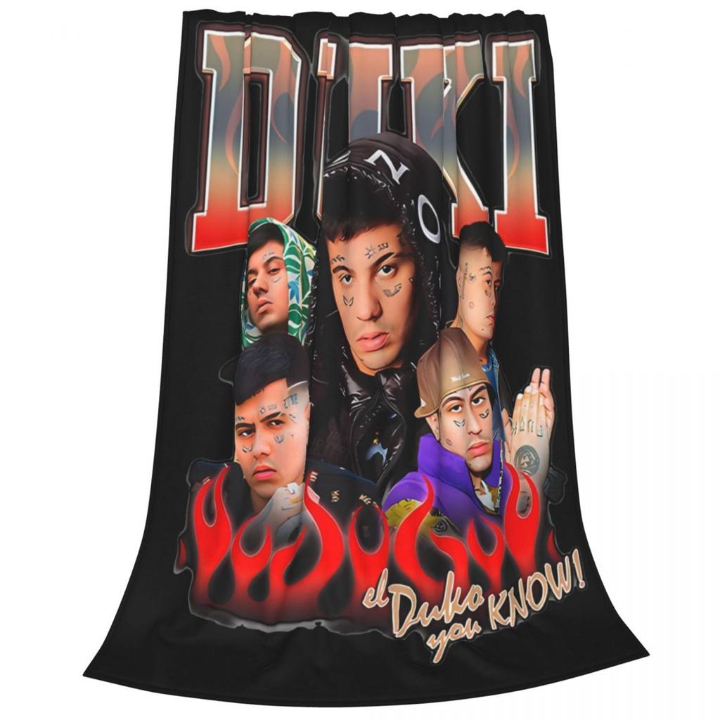 Duki Hip Hop Rapper Fleece Throw Blanket Blanket For Bed Bedroom Ultra-Soft Plush Thin Quilt