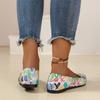 Shoes Female 2024 Plus Size Slip on Women's Flats Hot Sale Daily Flats Women Print Pointed Toe Shallow Soft Bottom Shoes Women