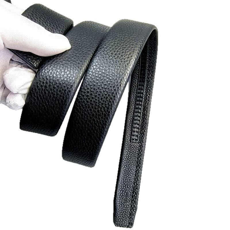 Herren Automatik Business-Gürtel aus Rindsleder (Vollnarbenleder) mit modischer Schnalle