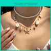Bohemian Style Seashell Bead Necklace Jewelry With Layered Chain For Female